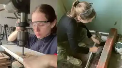 A los 24 años, aprendió albañilería con su papá y construyó su propia casa ladrillo por ladrillo
