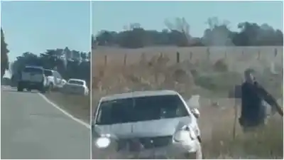 Huyó de la policía, lo persiguieron 10 km y lo que pasó en la ruta quedó filmado