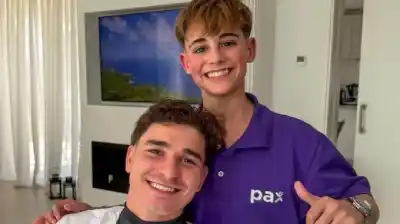 Con 14 años y un sueño: logró cortarle el pelo a Julián Álvarez en Madrid y ahora apunta a Messi