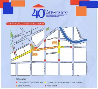 ¡Atención! Cortes y Desvíos del Tránsito por Desfile de la Escuela Maternal Municipal