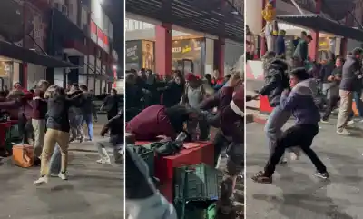 Tras una dura derrota, el playón de La Ciudadela fue escenario de una pelea que dejó helados a los testigos