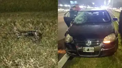 Bajó en bicicleta por una lomada de la Panamericana y lo que pasó después es devastador