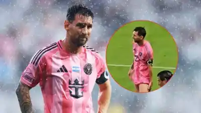 La escena que alarmó al mundo: Messi se tomó la pierna y salió del campo directo al vestuario