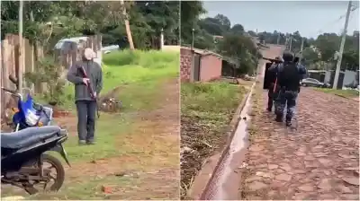 Caminaba encapuchado y armado por el barrio; lo que ocurrió cuando la policía allanó su casa