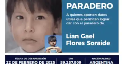 Difunden una nueva imagen de Lian: cómo se vería el nene desaparecido hace más de un año en Córdoba