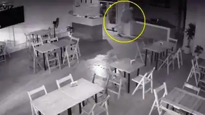 Entró a robar en una pizzería y lo que hizo frente a la caja quedó grabado