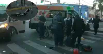 Chocó una bicimoto en pleno centro y la pregunta que todos se hacen: ¿está permitida?