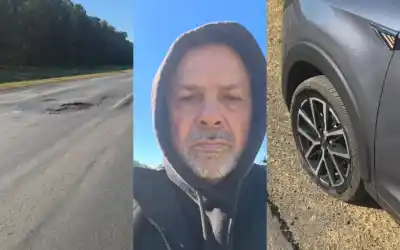 Estalló un periodista tras destrozar su auto en la ruta: el video que expone el caos