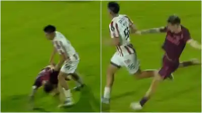 Terminó 9 vs 9 y una patada criminal: la insólita pelea que enloqueció a todos en Instituto vs. Lanús