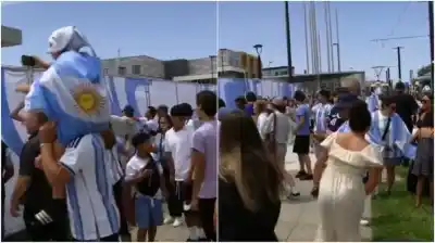 Llegaron a Kansas y lo que pasó en la puerta del hotel emocionó a todos