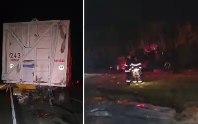 Chocaron contra un camión cañero y el saldo es desgarrador: dos muertos y dos heridos