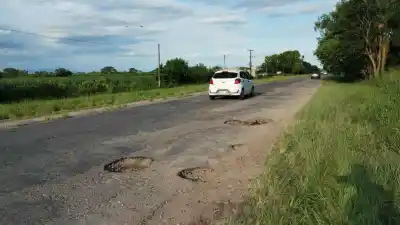¡Cuidado! Los Pozos, un peligro en la Ruta Provincial 325