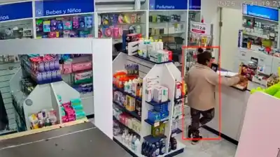 Se hizo pasar por clienta en una farmacia y lo que escondía en su cartera dejó helada a la dueña