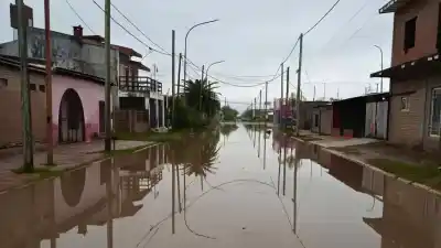 Llegó la lluvia al sudeste santiagueño y lo que pasó en las calles sorprendió a todos