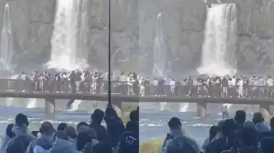 Se le cayó el celular y cruzó la barrera de seguridad: la peligrosa maniobra de un turista en las Cataratas del Iguazú