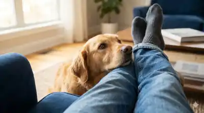 Ese gesto de tu perro que tiene un significado oculto: qué dice la ciencia sobre apoyar la cabeza en tus piernas