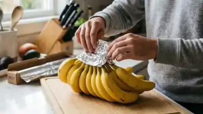 El truco del papel aluminio que alarga la vida de tus bananas