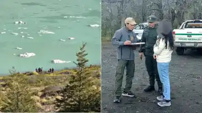 Ignoraron las señales y cruzaron la baranda: la peligrosa travesía de turistas brasileños en el Nahuel Huapi