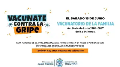Este sábado, una nueva oportunidad para vacunarse contra la gripe en el Vacunatorio de la Familia