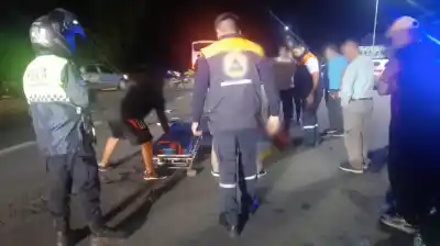 Grave accidente en el acceso sur de Monteros: Motociclista herido