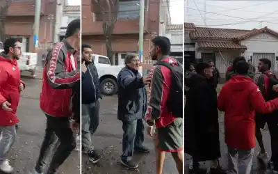 Se calentó todo: un jugador de San Martín se agarró a los gritos con hinchas tras la derrota