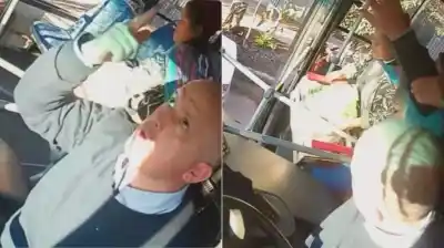 Se quejó porque no le abrió la puerta y lo atacó a golpes: la brutal agresión a un colectivero quedó filmada