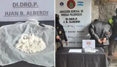 Circulaba en moto y al ver un control policial intentó escapar: llevaba 200 gramos de cocaína