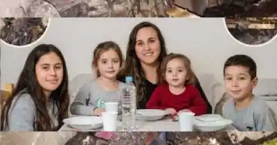 Se fue de compras con sus hijos y al volver encontró su casa en llamas: pérdida total