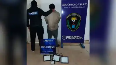 Le robaron los reflectores a una fundación y terminó detenido: lo atraparon en la calle Güemes