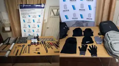 Boqueteros en Junín: tenían una escalera telescópica y una cámara endoscópica para perforar paredes
