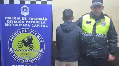 En plena oscuridad: lo sorprendieron subido a una escalera robando cables eléctricos
