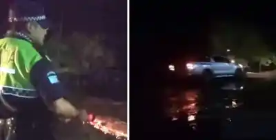 Alerta Vial: Cortaron la Ruta 40 por crecida de río en El Bañado