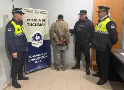 Amenazó a otro hombre con un cuchillo serrucho en plena vía pública de Concepción