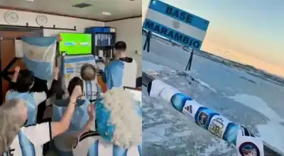 A un grado bajo cero y a 3.000 km: el festejo mundialista en la Base Marambio que emociona a todos
