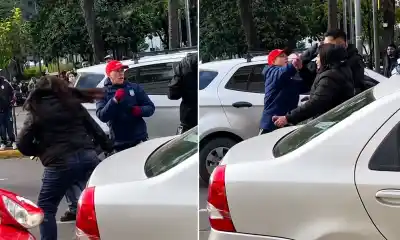 La victoria de Argentina terminó en pelea en plena Plaza Independencia