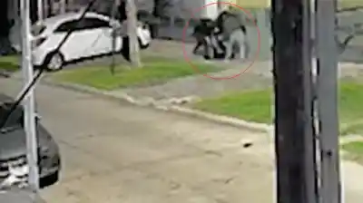 Cámaras captaron el violento asalto a una mujer en La Matanza: la golpearon para robarle el auto
