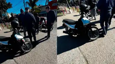 Una motociclista terminó en el hospital tras un violento choque en Barrio Mosconi