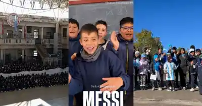 Salta enloqueció con Messi: así celebraron su cumpleaños en los colegios y en H.I.R.Pa.Ce