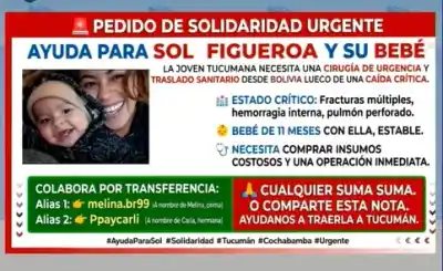 Cayó del cuarto piso en Bolivia y ahora lucha por su vida: la desesperada ayuda que necesita