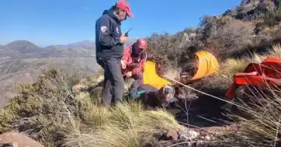 Una caída en plena travesía de enduro activó un operativo de rescate en Las Heras