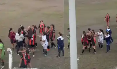 Un hincha saltó al campo y desató una batalla campal en el fútbol femenino de Banda del Río Salí