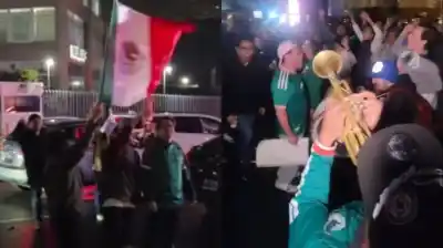 Cientos de hinchas mexicanos arman un infierno sonoro para no dejar dormir a Ecuador antes del Mundial