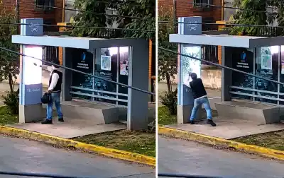 Destruyó una parada inteligente a cascazos y ahora la Justicia lo busca para dar un ejemplo