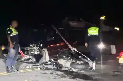 Grave choque frontal en la Ruta 307: Motociclista hospitalizado con fractura de pelvis