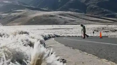 Congelamiento extremo en la Ruta 307: cortan el tránsito entre Tafí del Valle y Amaicha