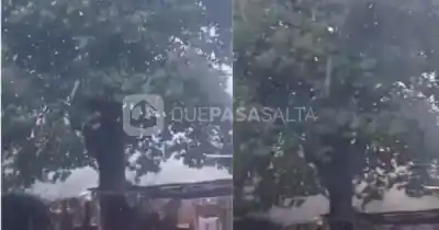 El video que dejó helada a toda Salta: la nieve llegó a un pueblo y nadie lo podía creer