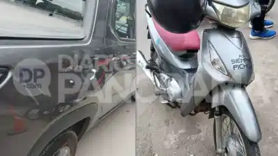 Chocó en moto contra una camioneta en barrio Alberdi y terminó hospitalizada