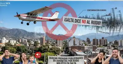Ruido insoportable: buscan prohibir las avionetas con publicidad en Salta y el motivo que lo justifica