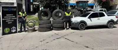 Recuperan en Concepción y La Trinidad Ruedas de Camión Robadas en Villa Quinteros