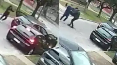 Salía de su casa en Tapiales y lo encañonaron: el video que muestra todo